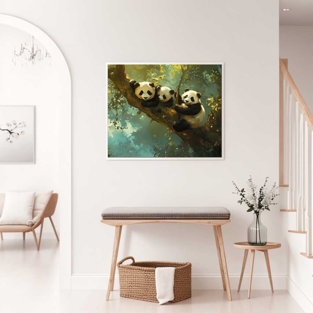 Pandas in Harmony — Diamond Painting Kit, product view 2