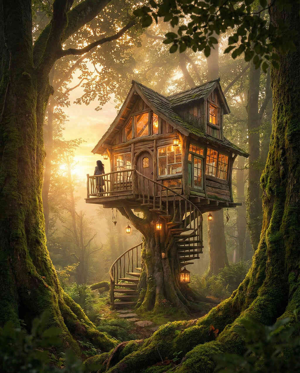 A Fairytale Forest Hideaway — Diamond Painting Kit design