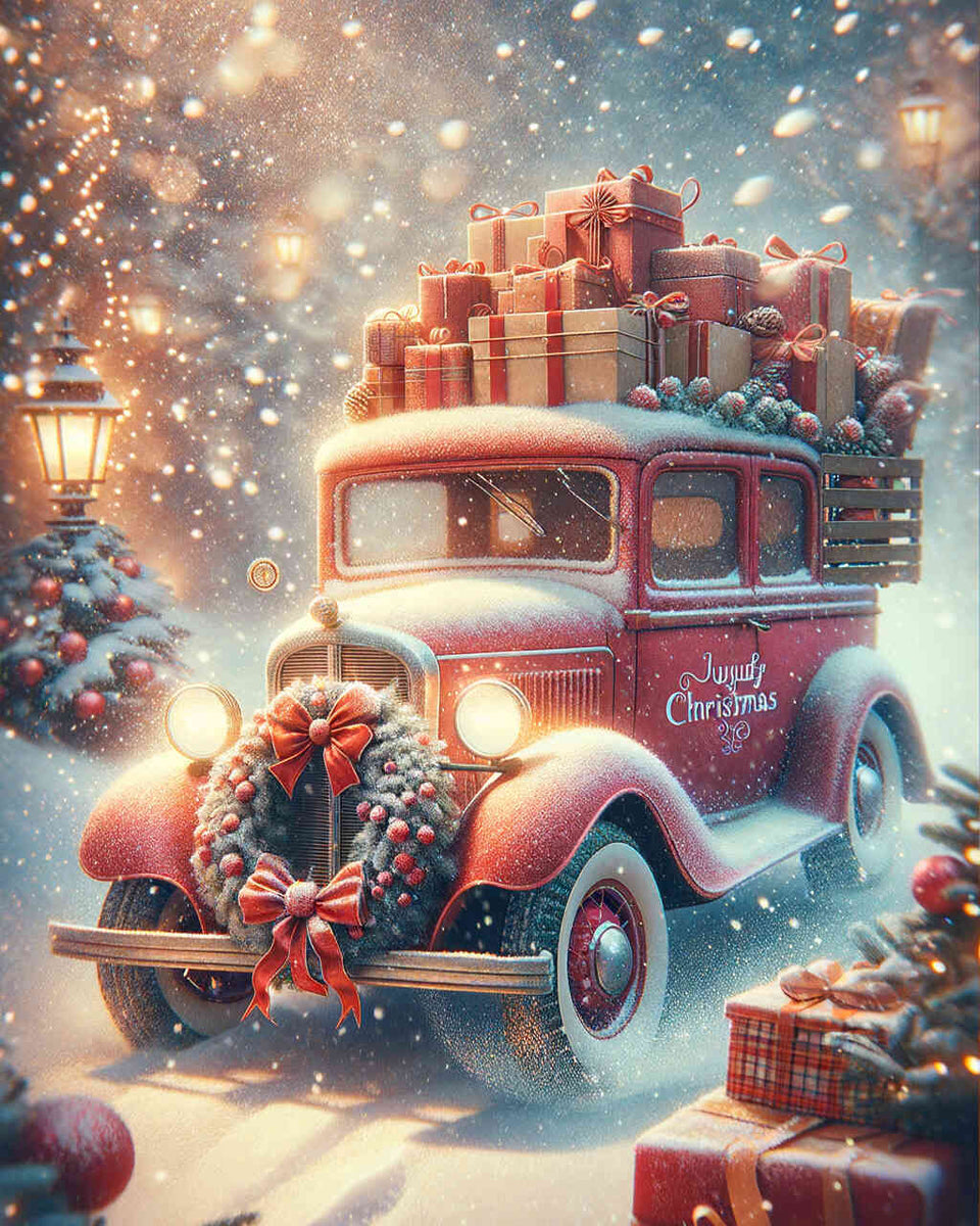 Christmas car presents — Diamond Painting Kit design