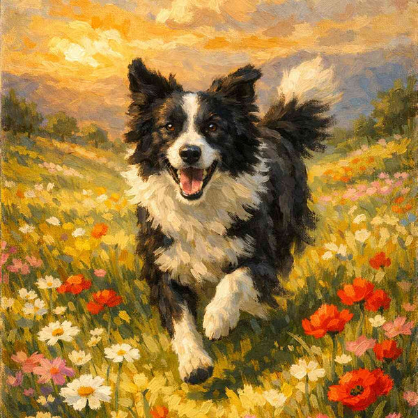 A Dog's Golden Hour — Diamond Painting Kit design