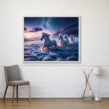 White Horses by the Sea — Diamond Painting Kit, product view 2
