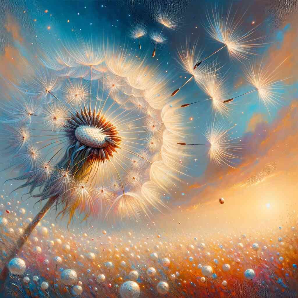 Dandelion blowing — Diamond Painting Kit design