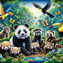 Jungle Friends — Diamond Painting Kit design
