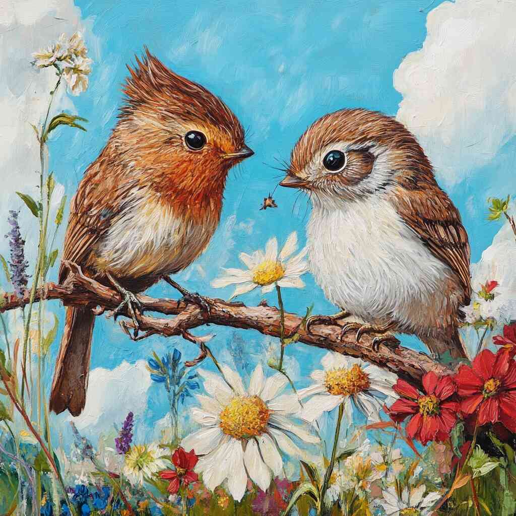 Springtime Birdsong — Diamond Painting Kit design
