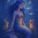 The Mermaid's Quiet World — Diamond Painting Kit design
