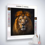 Lion frontal view — Diamond Painting Kit, product view 2