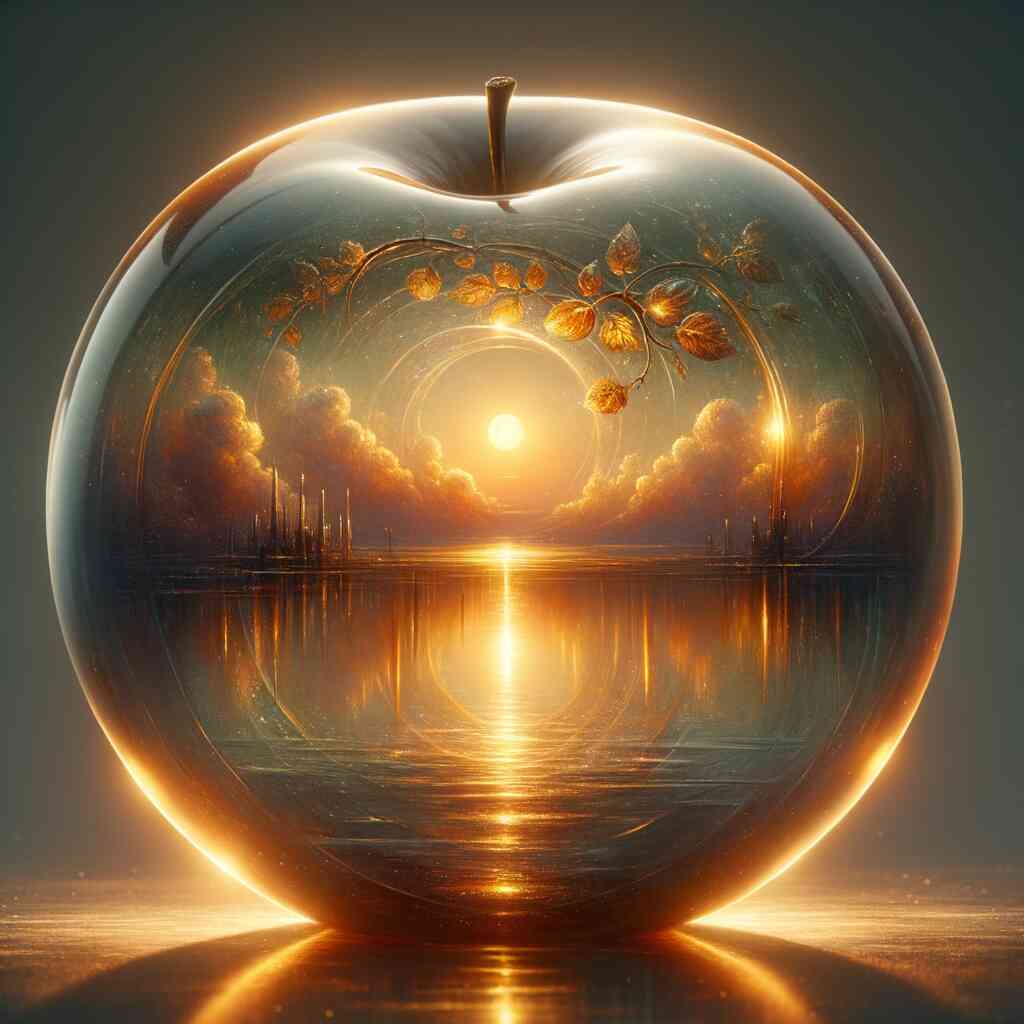 Glass apple evening mood — Diamond Painting Kit design