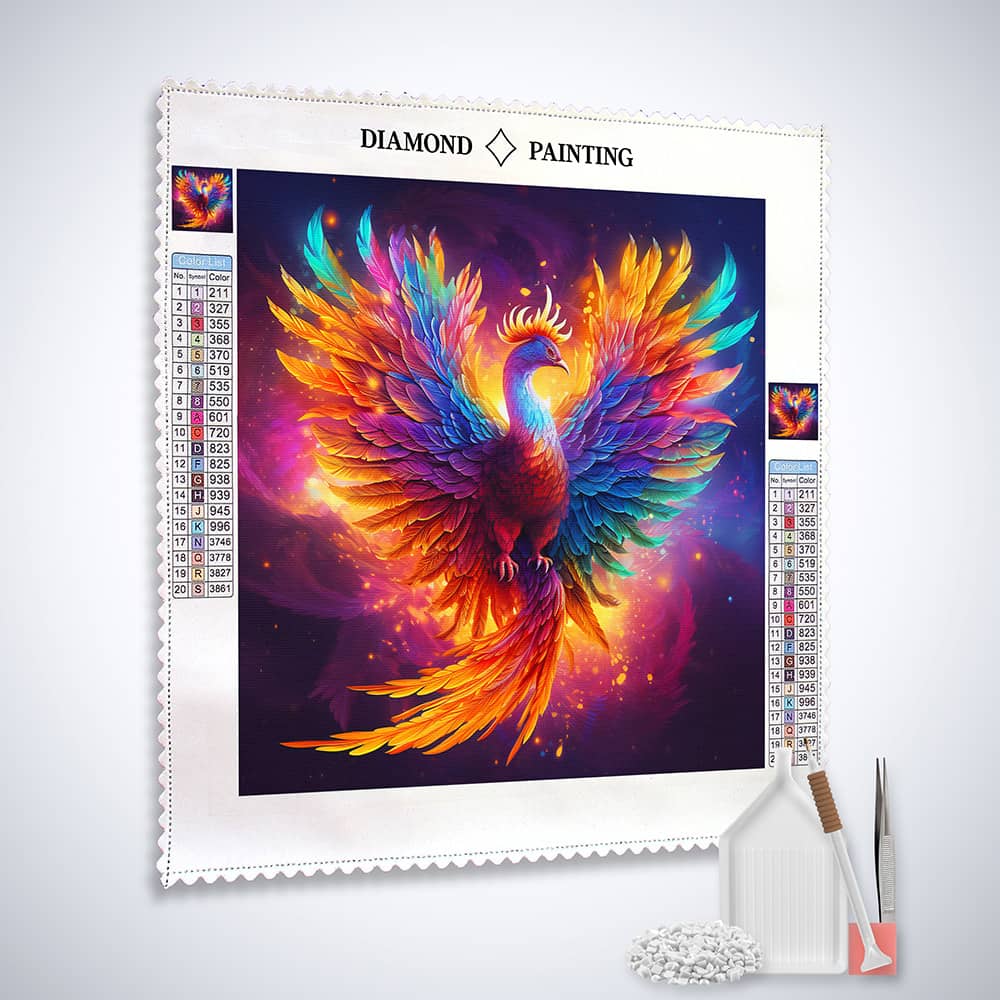 Magnificent Phoenix — AB Diamond Painting Kit, product view 2