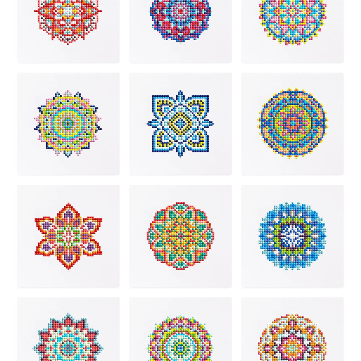 Mandala Magic, Set of 12 — Mini Diamond Painting Set design