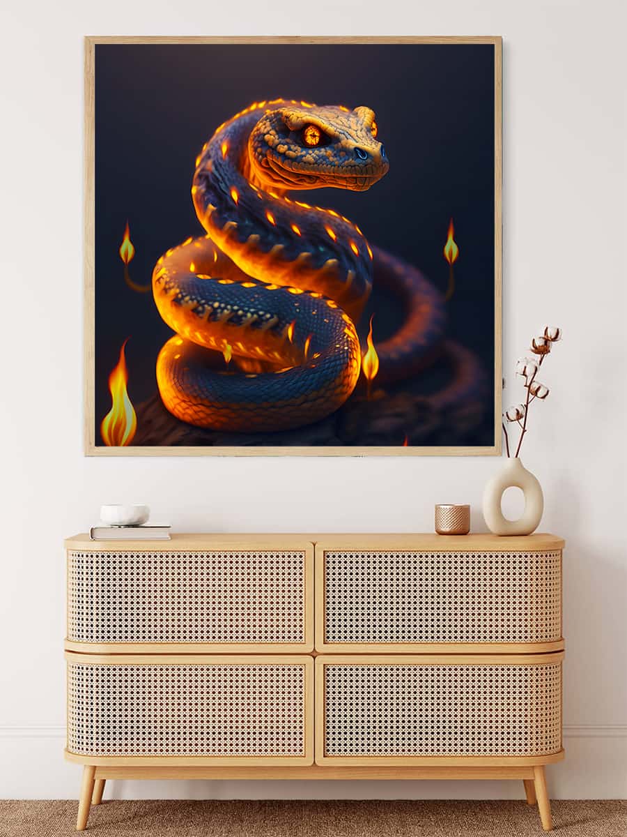 Snake Orange — AB Diamond Painting Kit, product view 3