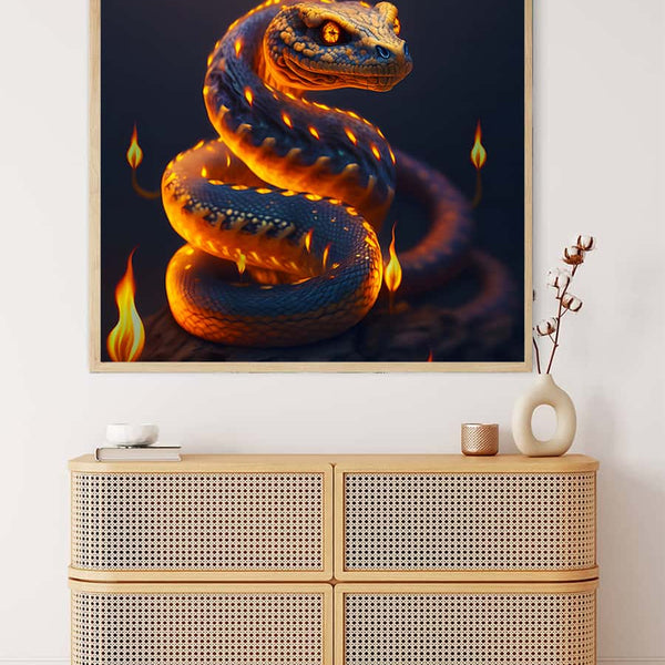 Snake Orange — AB Diamond Painting Kit, product view 3