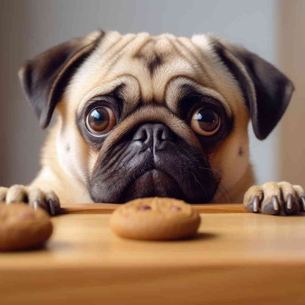 A Hungry Pug's Temptation — Diamond Painting Kit design