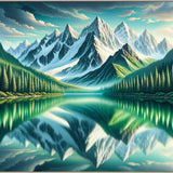 Reflections in the Mountain Lake — Diamond Painting Kit design