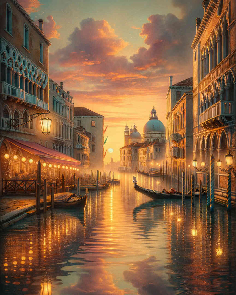 Venice sunset — Diamond Painting Kit design