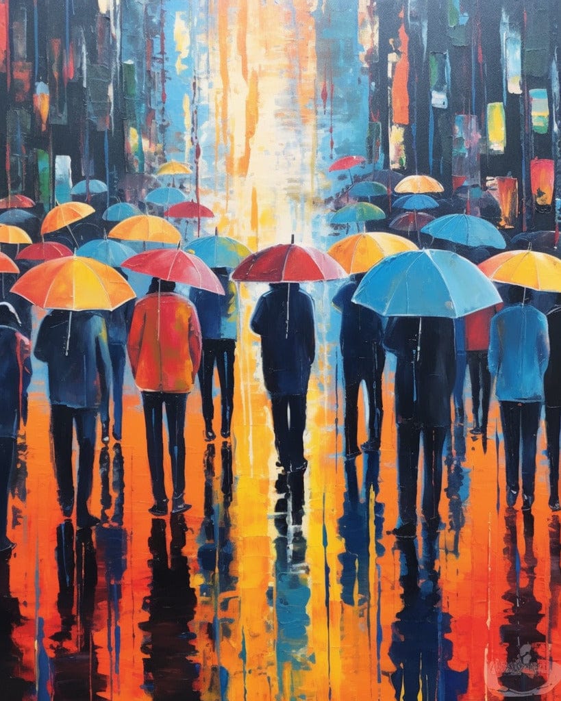 Abstract umbrellas — Diamond Painting Kit design