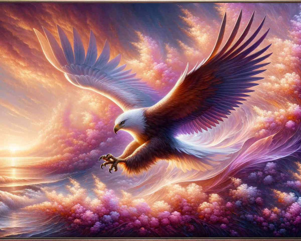 Eagle approaching — Diamond Painting Kit design
