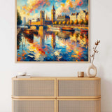 Flow of colors: London in the evening glow — Diamond Painting Kit, product view 2