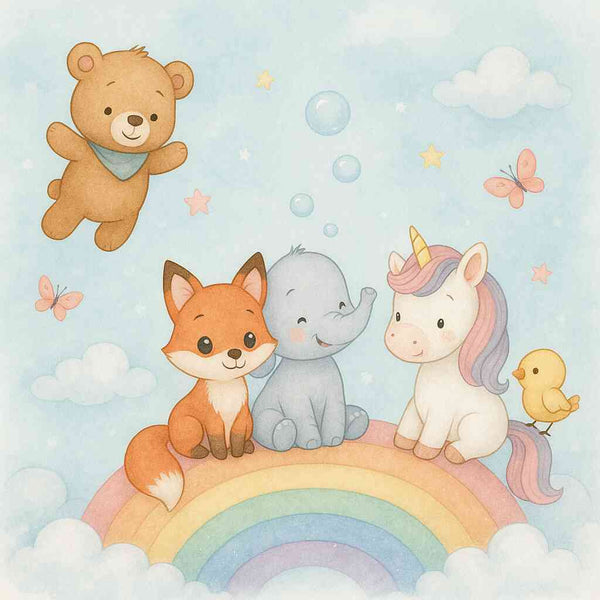 Rainbow Dream Friends — Diamond Painting Kit design