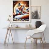 Fox couple — Diamond Painting Kit, product view 2