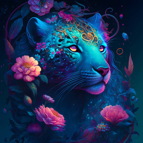 Mystic cat of prey — AB Diamond Painting Kit design