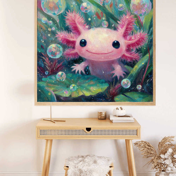 The Smiling Axolotl — Diamond Painting Kit, product view 2
