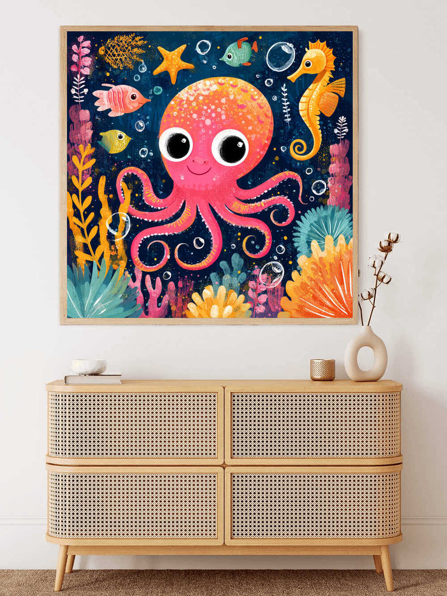 The Happy Little Octopus — Diamond Painting Kit, product view 2