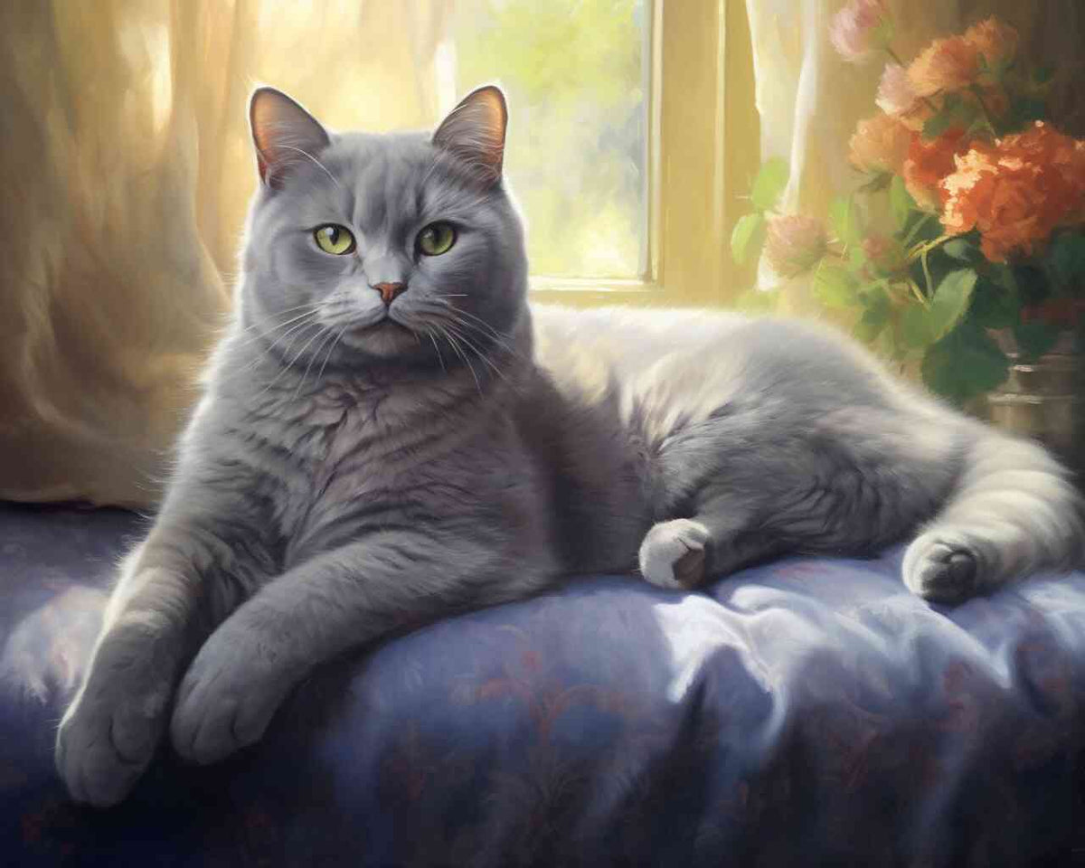 An Elegant Cat in the Sunlight — Diamond Painting Kit design