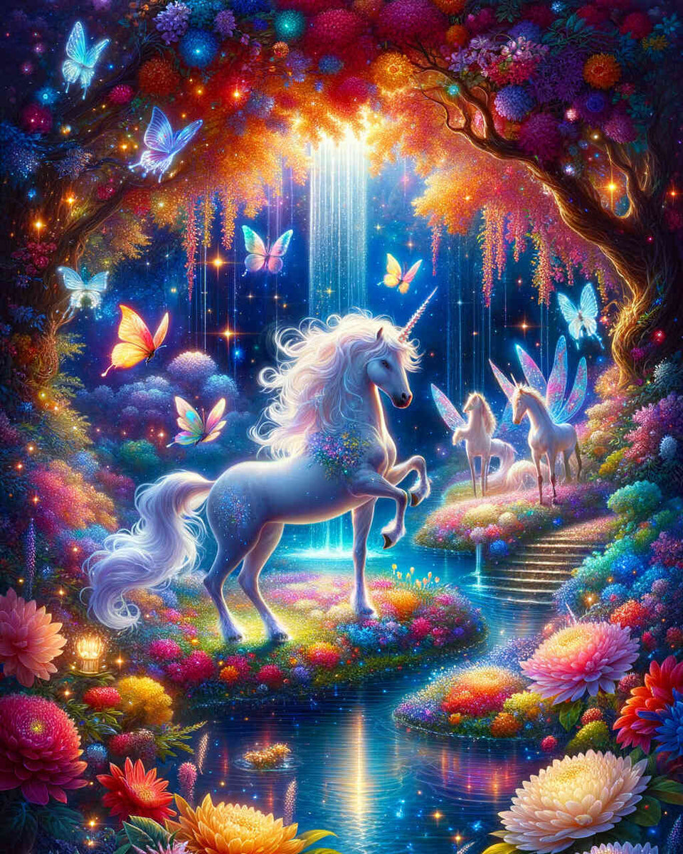 Unicorn dream world — Diamond Painting Kit design