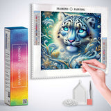 Beautiful snow leopard — Diamond Painting Kit, product view 3