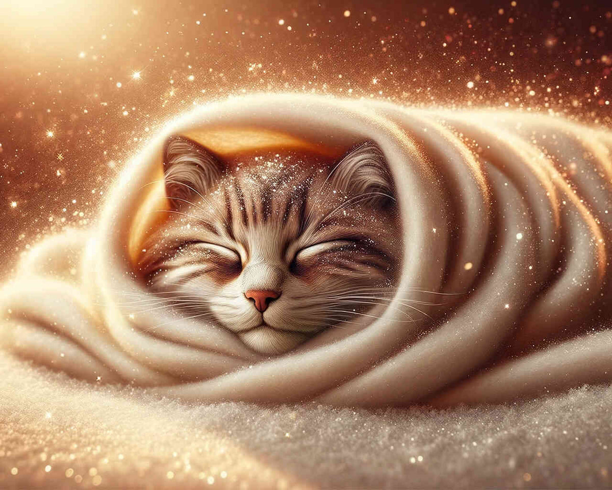 The Relaxed Kitten — Diamond Painting Kit design