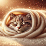 The Relaxed Kitten — Diamond Painting Kit design