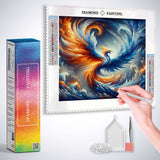Phoenix water and fire — Diamond Painting Kit, product view 3