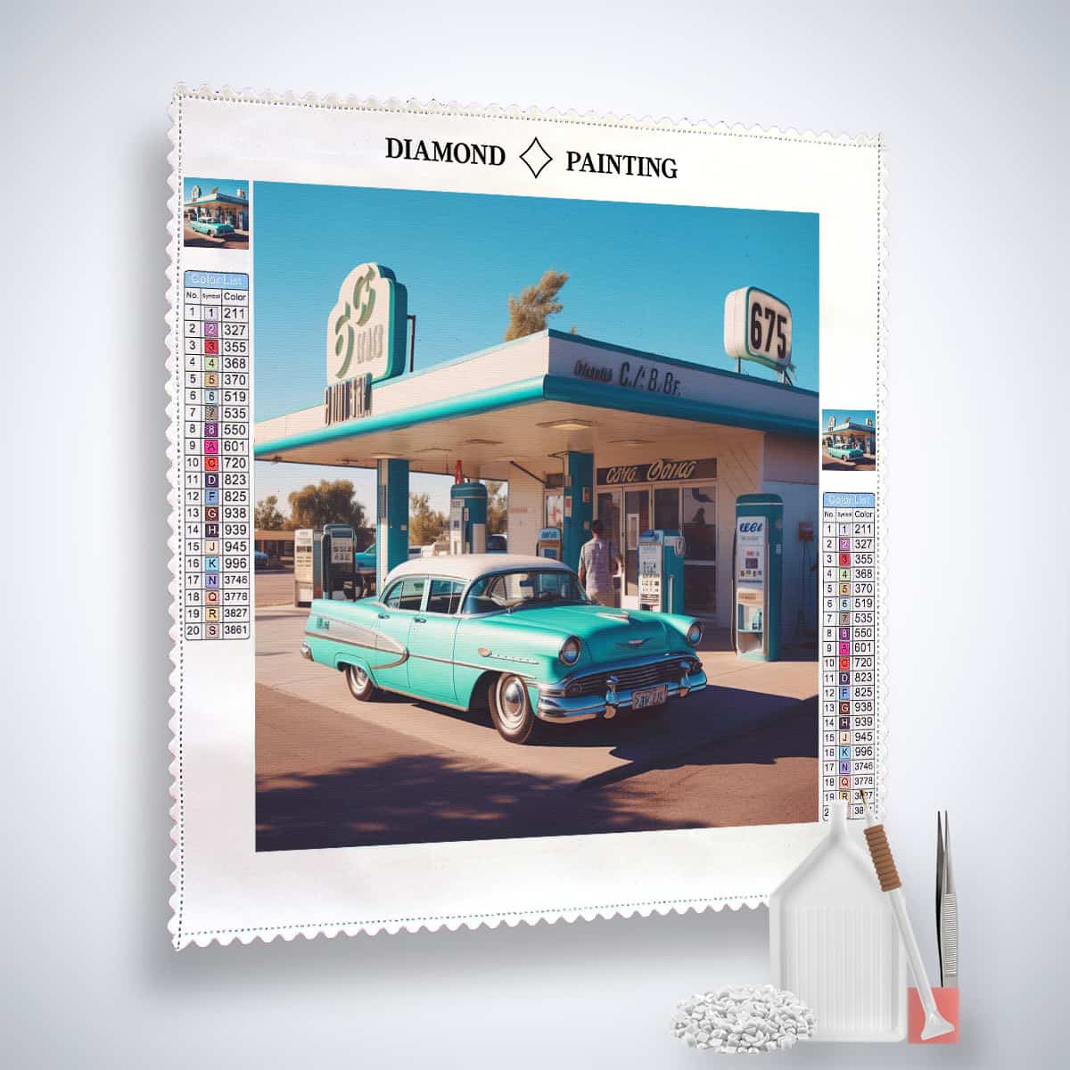 The golden era of the automobile — Diamond Painting Kit, product view 2