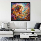 Flower girl in the garden — Diamond Painting Kit, product view 3