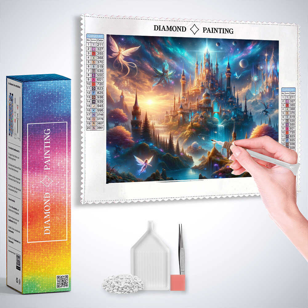 The Fantasy Castle — Diamond Painting Kit, product view 3