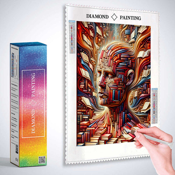 Book Man — Diamond Painting Kit, product view 3