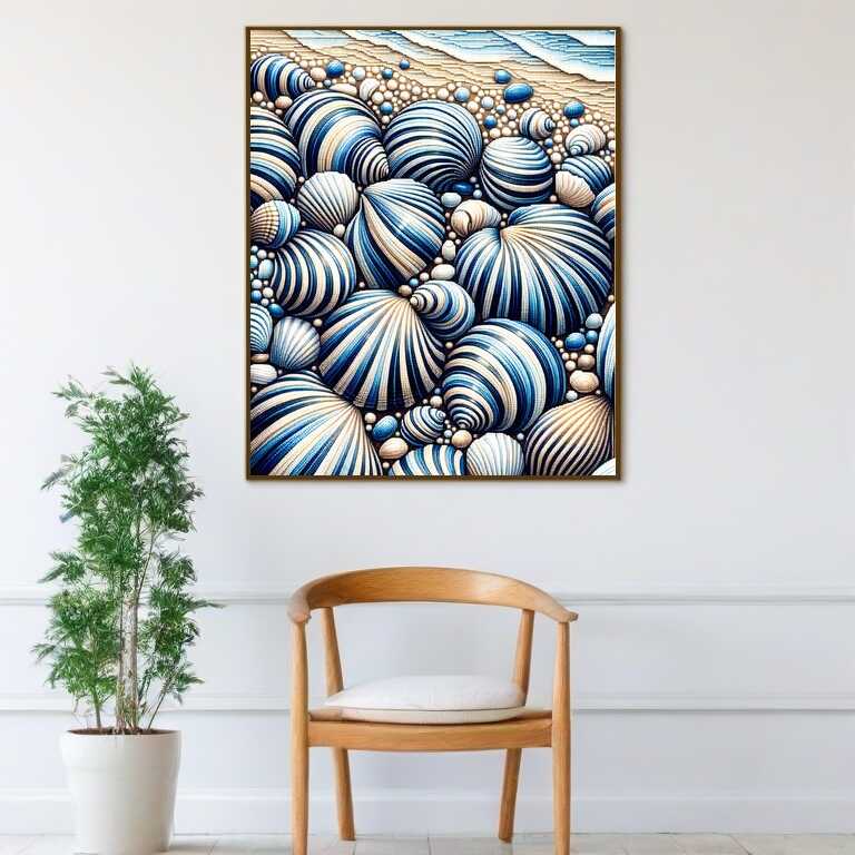 Striped shells — Diamond Painting Kit, product view 2