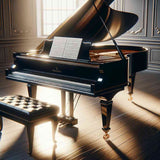 The Piano's Quiet Melody — Diamond Painting Kit design