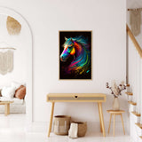 Horse sideways colorful — AB Diamond Painting Kit, product view 3