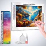 Romantic view of a Mediterranean bay — Diamond Painting Kit, product view 3