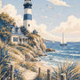 Coastal Lighthouse Magic — Diamond Painting Kit design