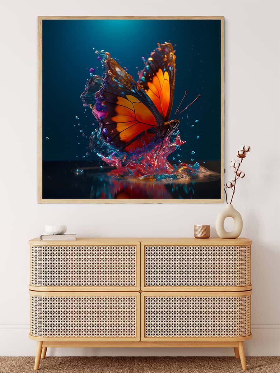 Butterfly bathing — AB Diamond Painting Kit, product view 3