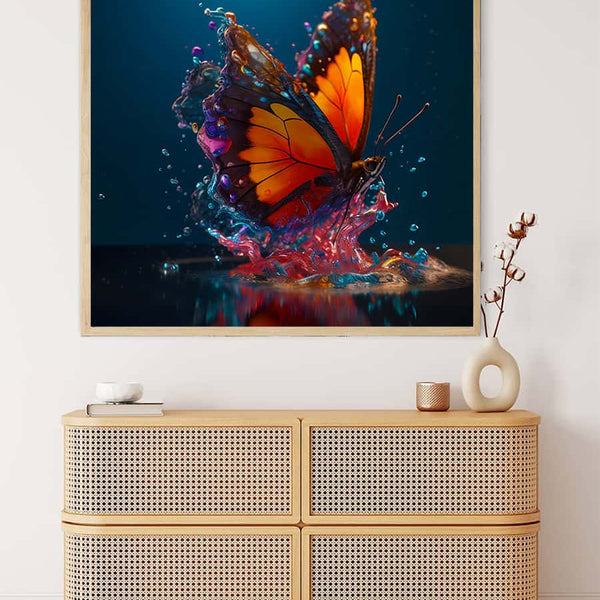 Butterfly bathing — AB Diamond Painting Kit, product view 3