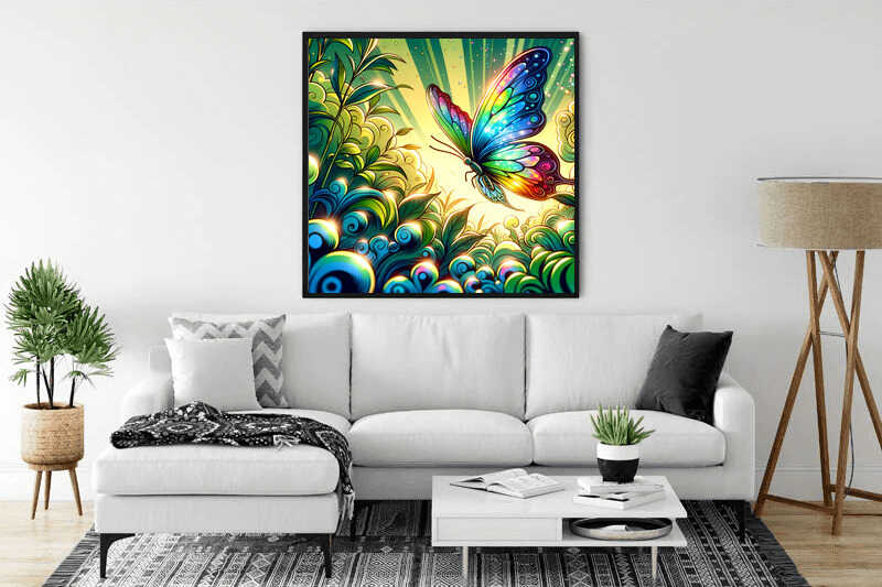Rainbow butterfly — Diamond Painting Kit, product view 3