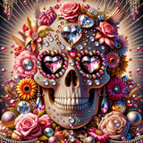 Skull with bow — Diamond Painting Kit design
