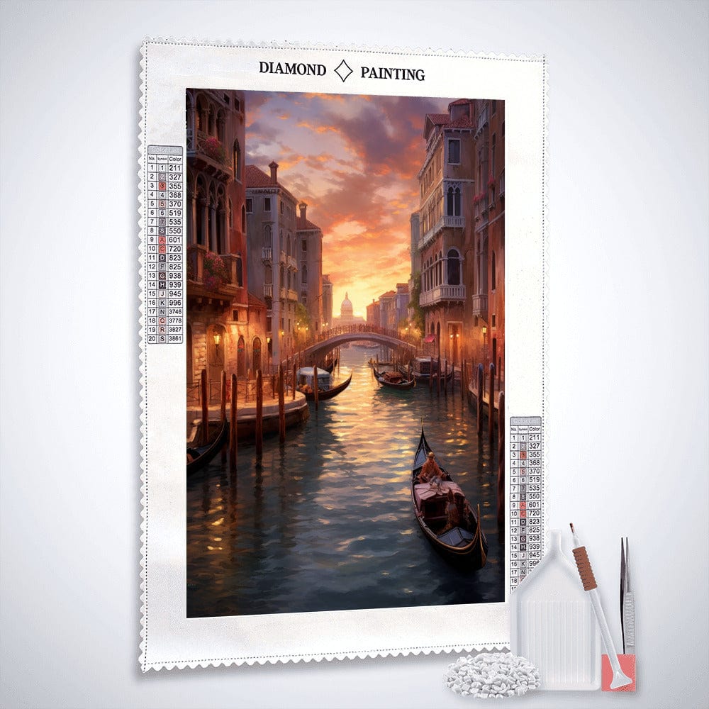 Venice's canals in the evening — Diamond Painting Kit, product view 2