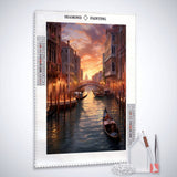 Venice's canals in the evening — Diamond Painting Kit, product view 2