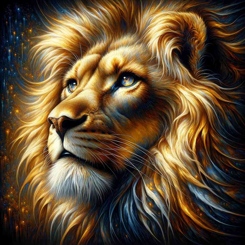 Dear Lion Portrait — Diamond Painting Kit design