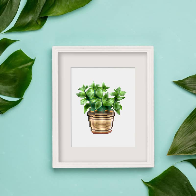 Green Leaf Collection, Set of 12 — Mini Diamond Painting Set, product view 15