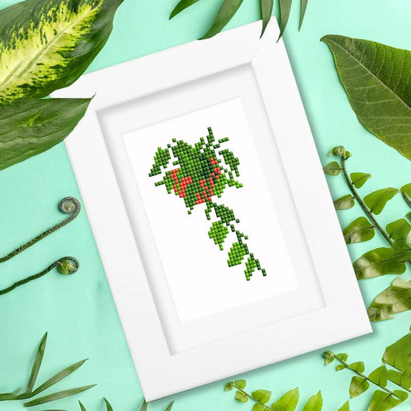 Green Leaf Collection, Set of 12 — Mini Diamond Painting Set, product view 3